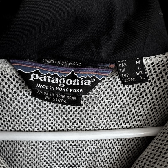 Vintage 1980's PATAGONIA Jacket Men's MEDIUM Black Shell (feels like large) - Picture 5 of 10